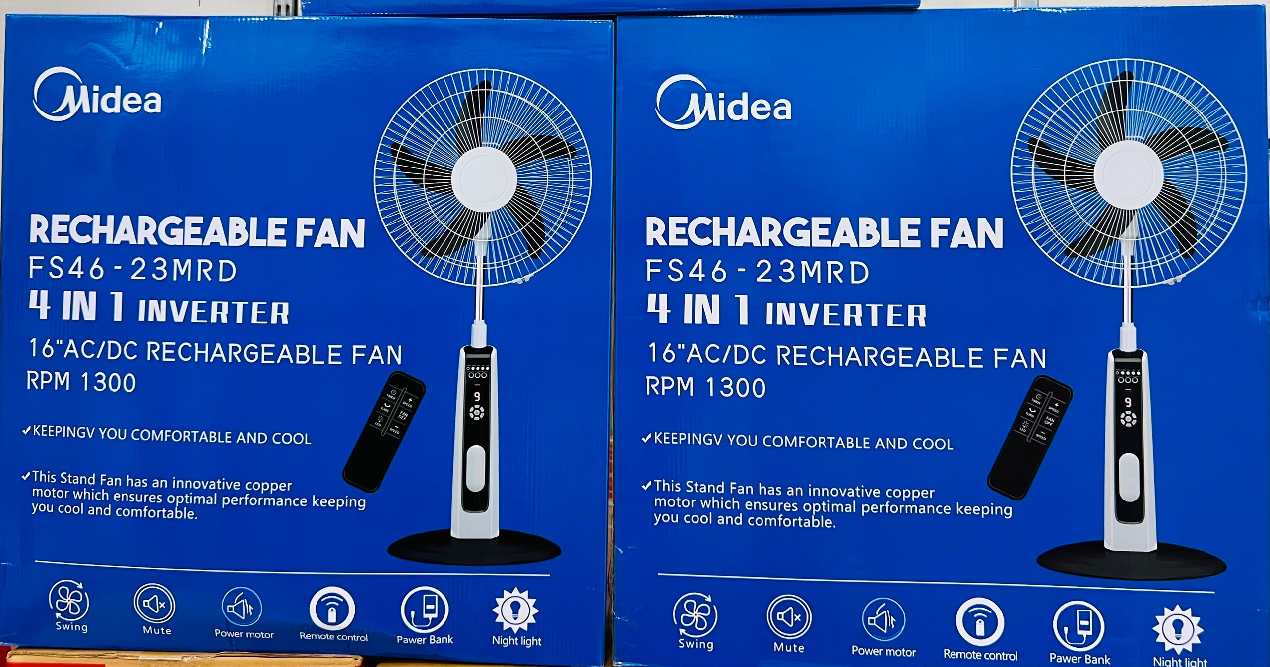 پنکه شارژی میدیا Midea